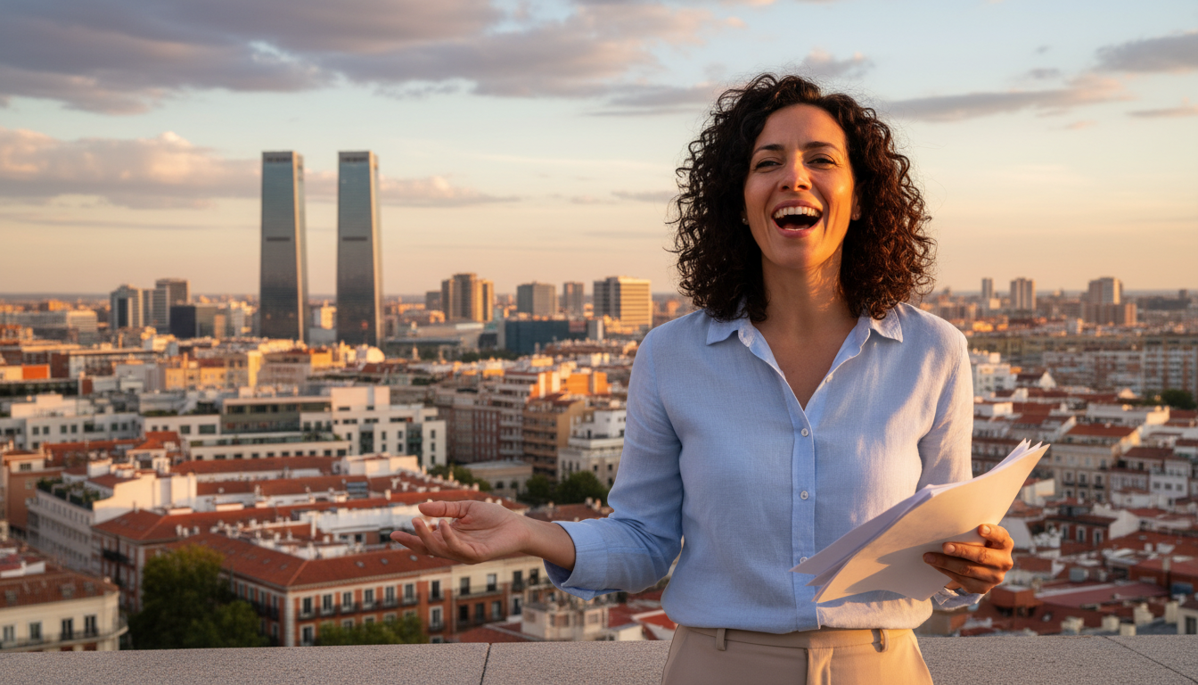 Persona aliviada tras cumplir requisitos ley segunda oportunidad madrid 2026 en Madrid